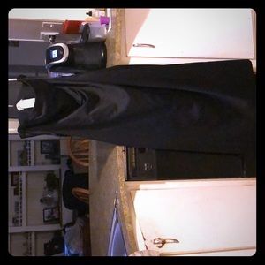 Strapless black David’s bridal long dress